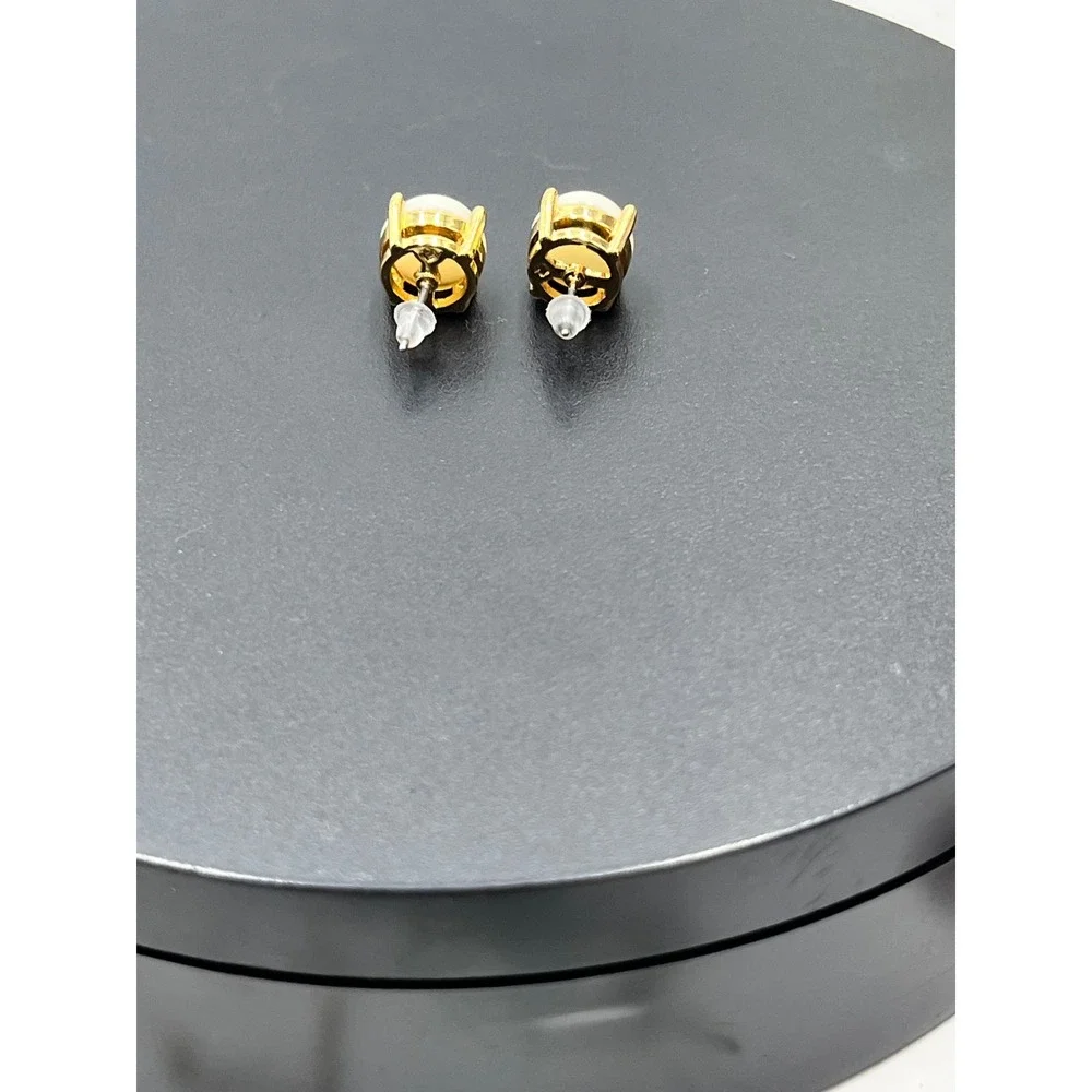 Kate Spade New York Cream Imitation Pearl Gumdrop Gold Plated Stud Earrings